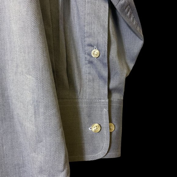 TOMMY HILFIGER Mens Regular Fit Blue Wrinkle Resistant Button Down Shirt Size XL - Picture 7 of 10